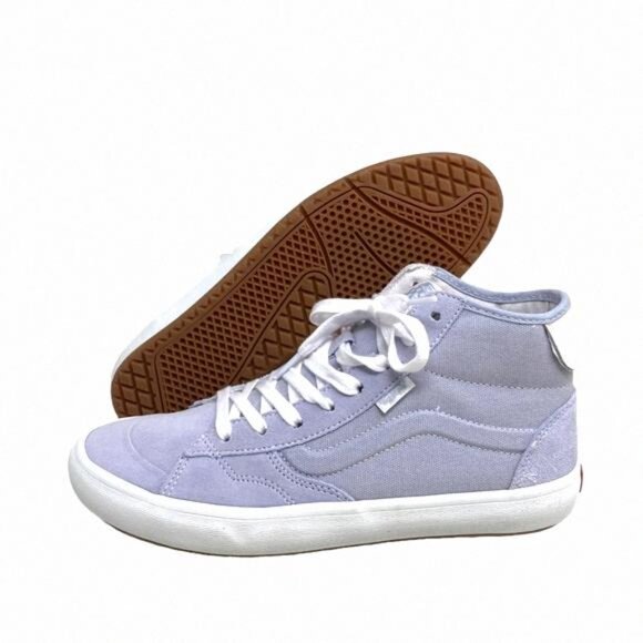 VANS Skate Lizzie Dusty Blue Shoe High Casual For VN0A4BX1DSB Canvas Suede Women - Picture 9 of 11